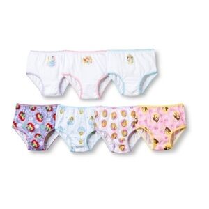 TODDLER Girl' Diney Prince 7-Pack Underwear Size 4T